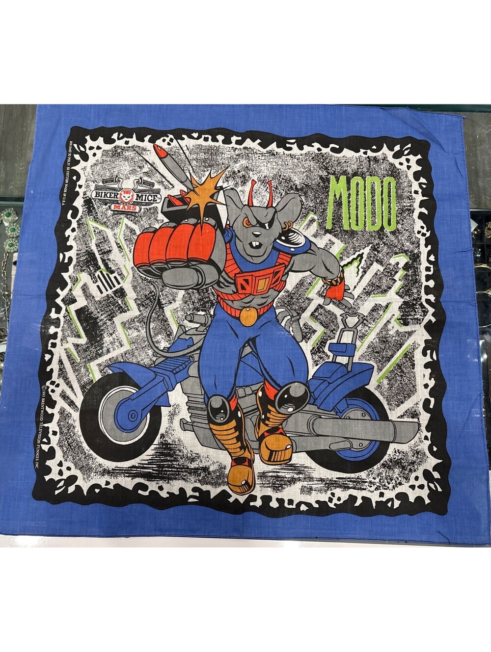 Vintage 1993 Biker Mice From Mars “Modo” Bandana